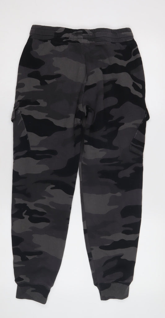 Hollister Women's Black Camouflage Jogger Trousers - Size S