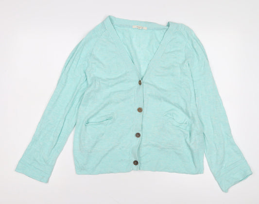 White Stuff Women's Green Cardigan Size 2X