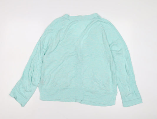 White Stuff Women's Green Cardigan Size 2X