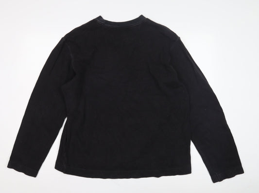 Gap Men's Black Long Sleeve Crew Neck Shirt Size L