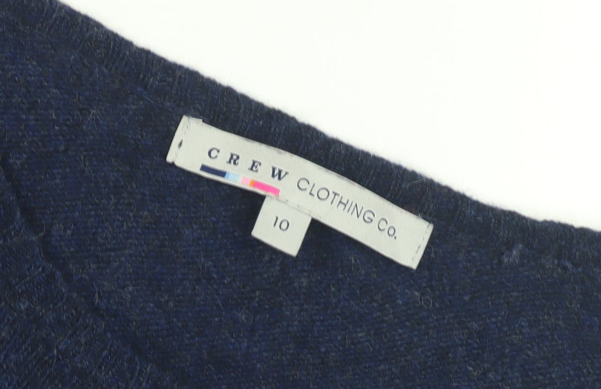 Crew Clothing Women's Blue Fair Isle Pullover Jumper Size 10