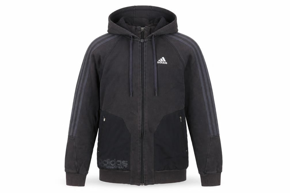 Mens UK S Regular adidas Black Full Zip Hoodie