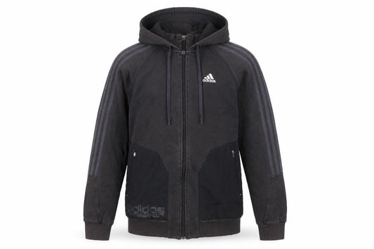 Mens UK S Regular adidas Black Full Zip Hoodie