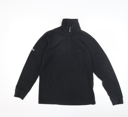Trespass Unisex Kids Black Fleece 1/4 Zip Sweatshirt 13-14