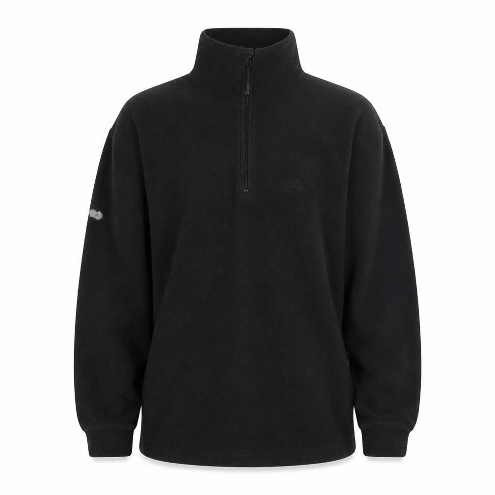 Trespass Unisex Kids Black Fleece 1/4 Zip Sweatshirt 13-14