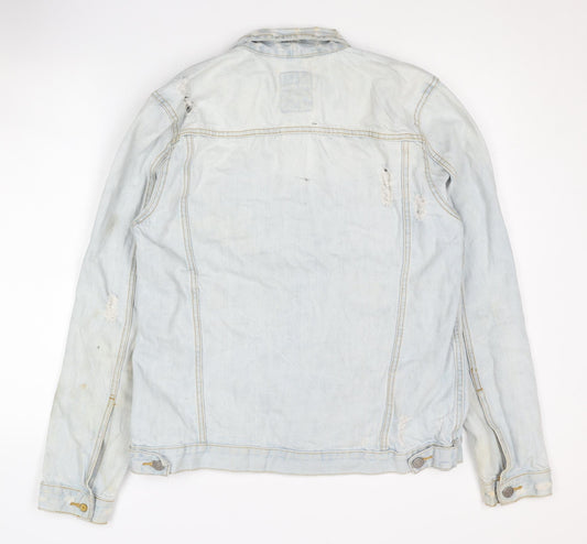 Brave Soul Women's Blue Denim Jacket M Casual