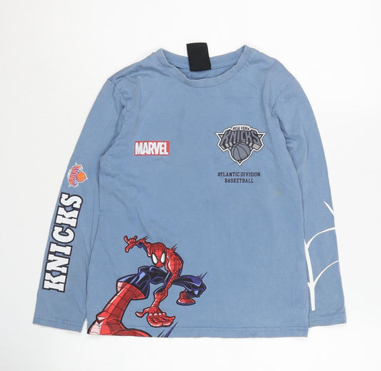 NBA Boys Blue Spider-Man Basketball T-Shirt, Size 7-8, Marvel