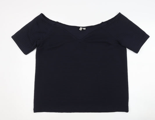 ASOS Women Blue Short Sleeve Top Size 16