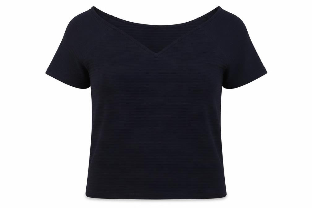 Front view of ASOS Women Blue Short Sleeve Top, size 16