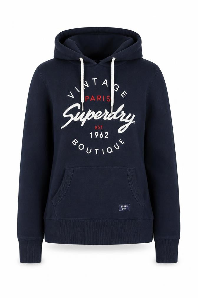 Womens UK 6 Regular Superdry Blue Pullover Hoodie
