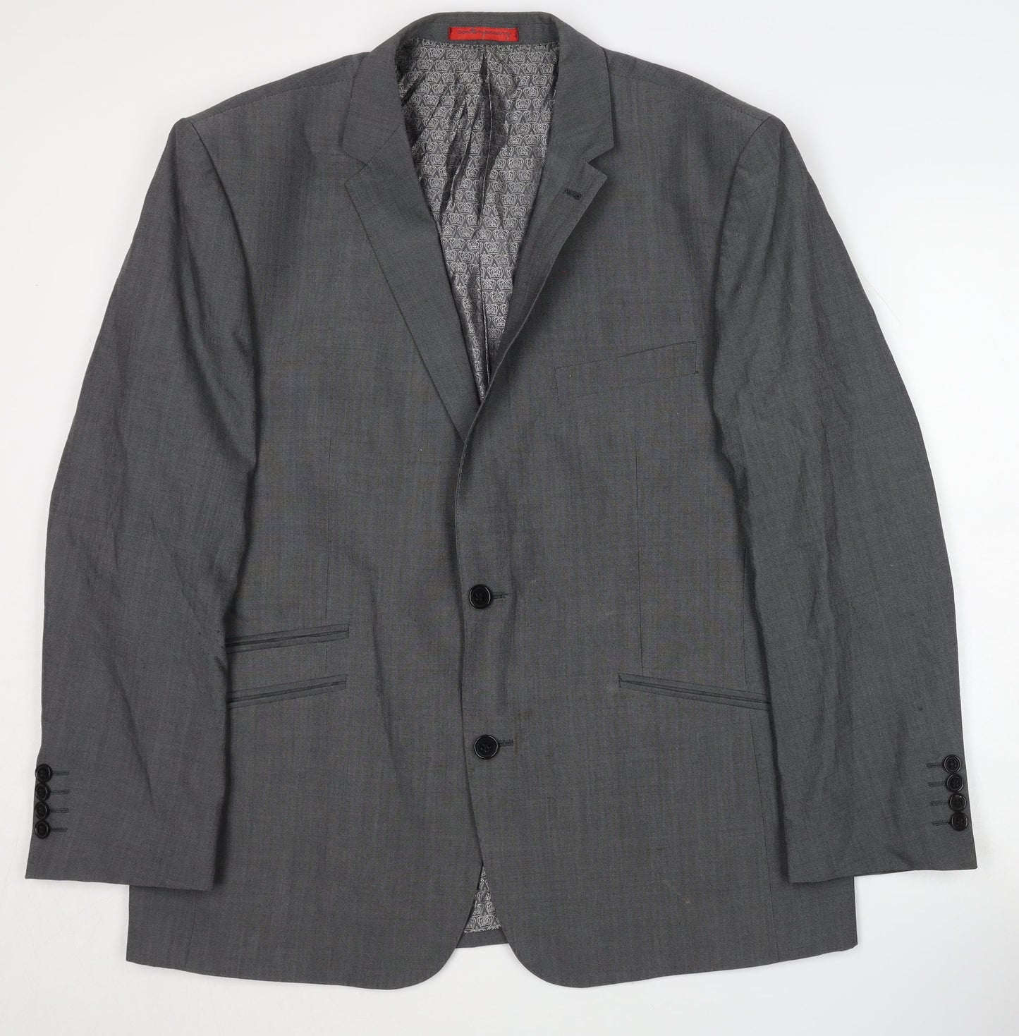 Skopes Men's Grey Blazer 44S Two-Button Formal