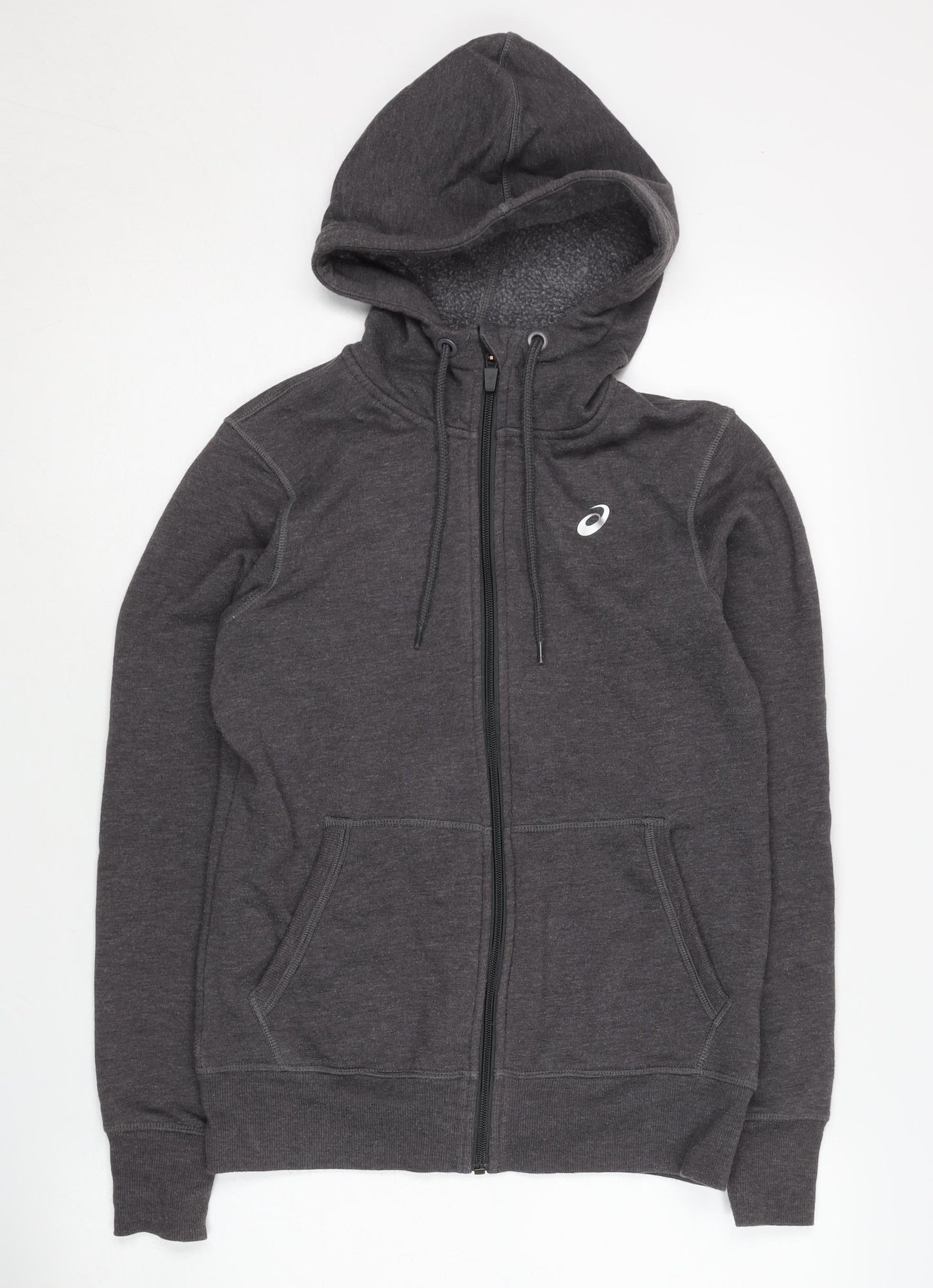Asics Unisex Grey Full Zip Hoodie XS Running