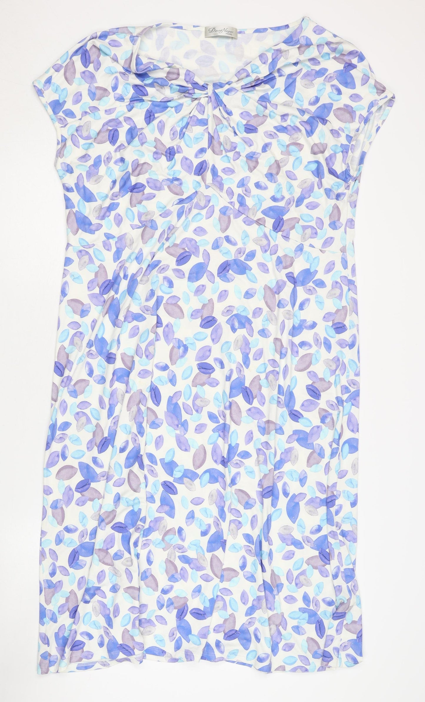 David Nieper Multicoloured Floral Jersey Dress - Size 20