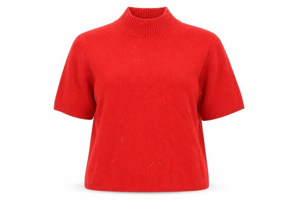 Marks and Spencer Women's Red Mock Neck Jumper Large