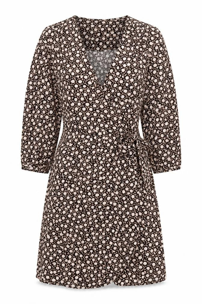 Marks and Spencer Women's Black Floral Wrap Dress