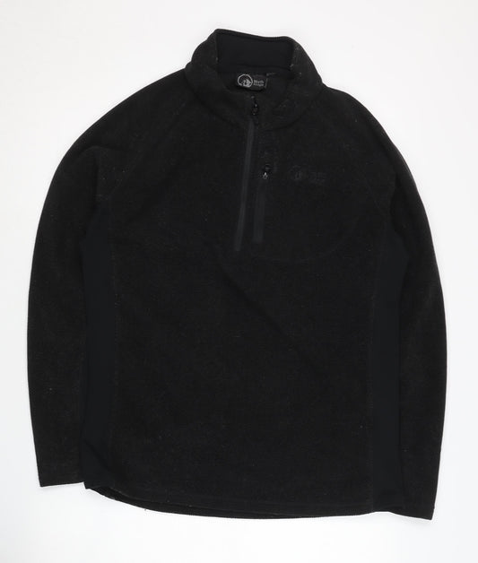North Ridge Men's Black 1/4 Zip Fleece Sweatshirt M