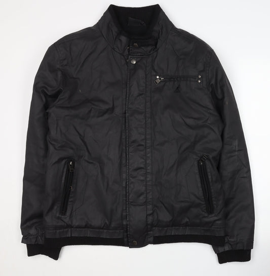 Kangol Men's Black L Basic Jacket, Cotton, Casual
