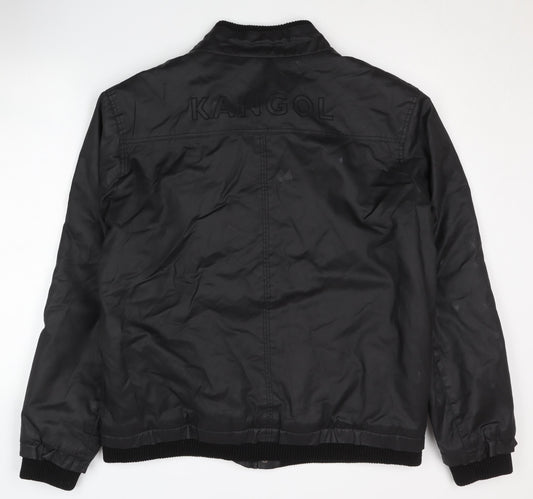 Kangol Men's Black L Basic Jacket, Cotton, Casual