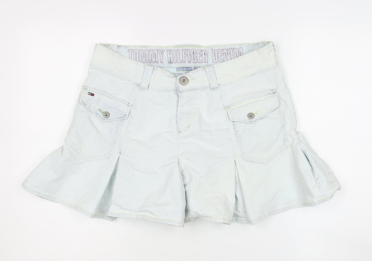 Tommy Hilfiger Women's White Pleated Short Skirt
