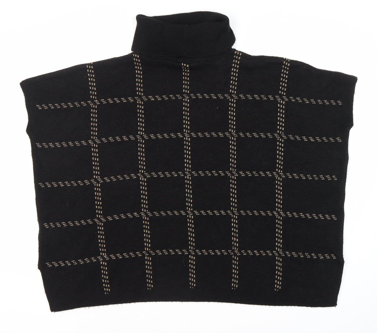 New Look Women's Black Roll Neck Sleeveless Jumper