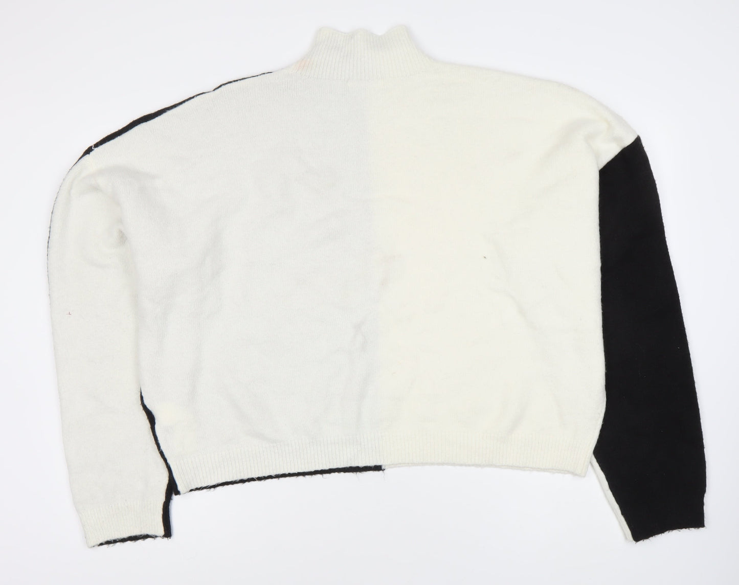 Missguided Women's Black & White High Neck Jumper Size 22
