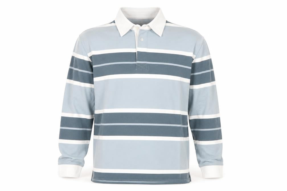 Springfield Men's Multicoloured Striped Cotton Polo, M