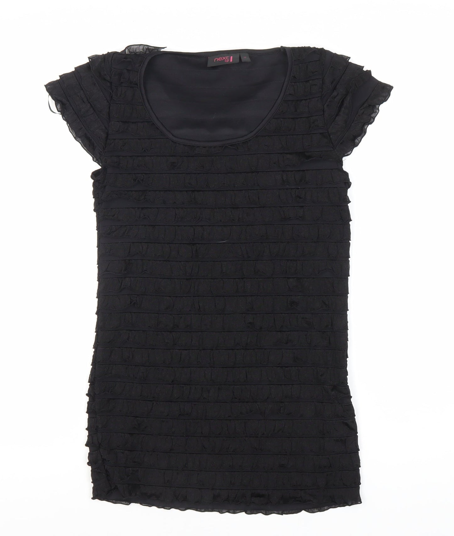 Next Women's Black Scoop Neck Top Size 12