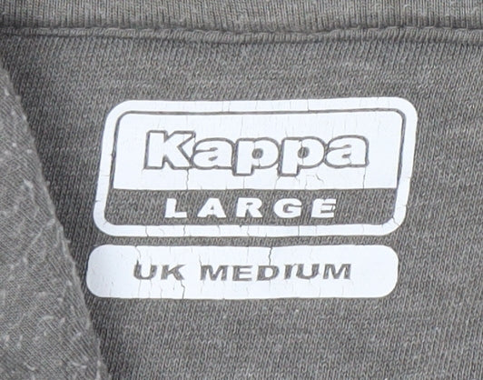 Kappa Men's Grey Pullover Hoodie Medium