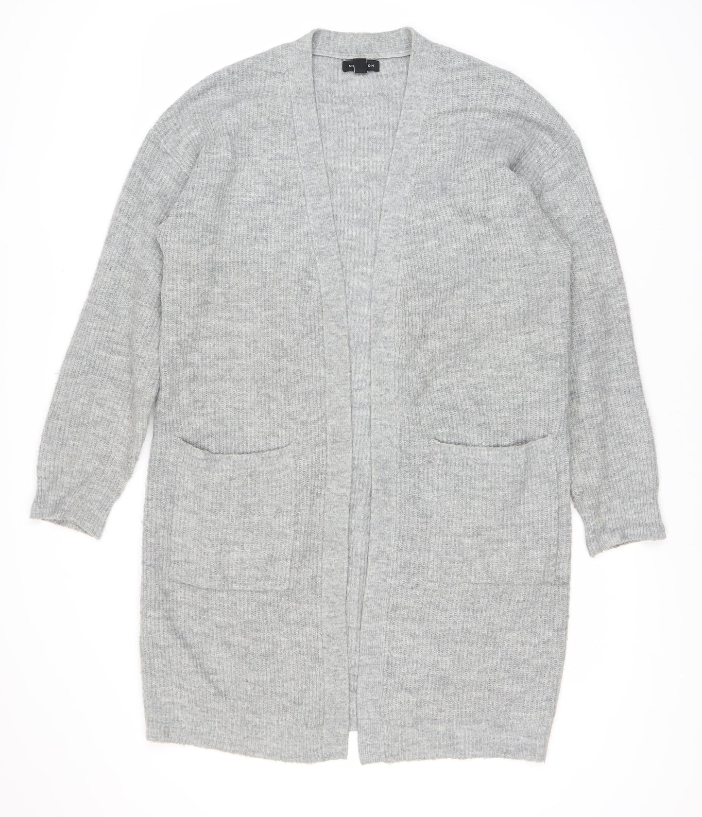 New Look Women's Grey Open Front Cardigan Size S