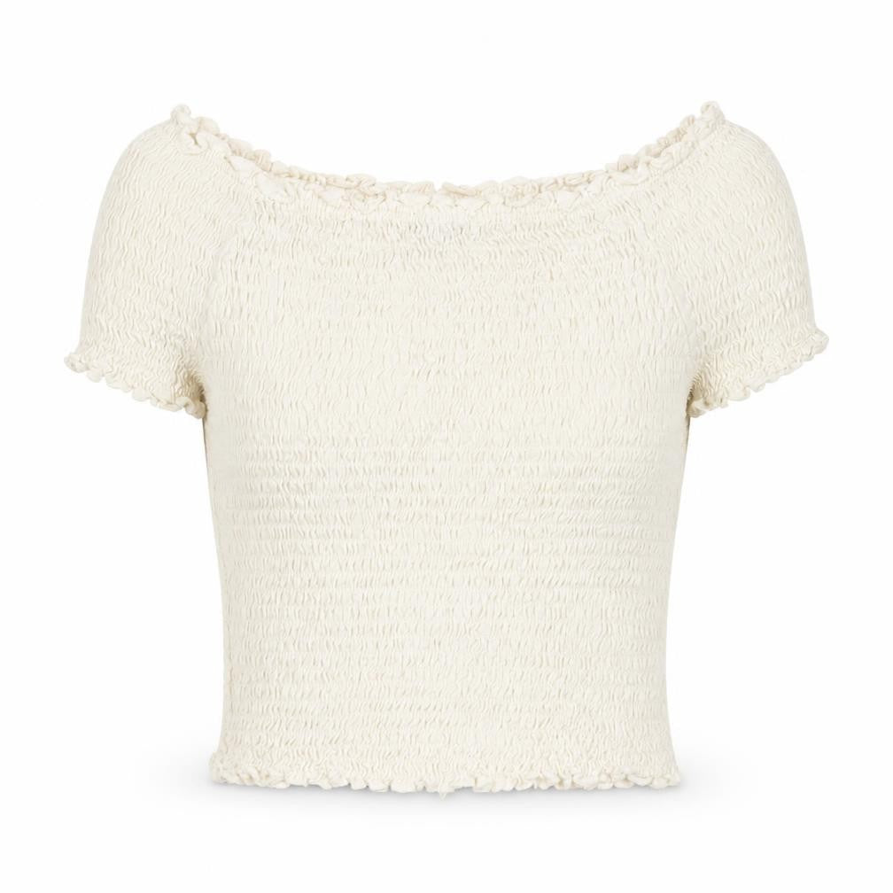 Marks and Spencer Ivory Off-Shoulder Cropped Blouse, Size 12