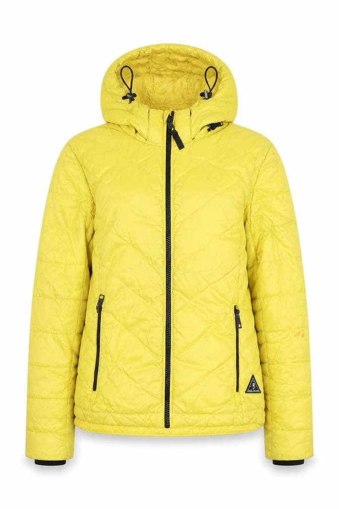 Womens UK Size 10 Regular Jack Wills Yellow Polyamide Jacket