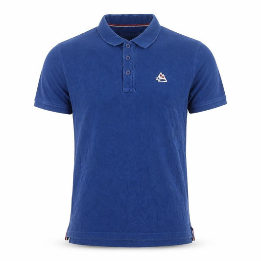 Galt Sand Men's Blue Polo Shirt M Solid Cotton
