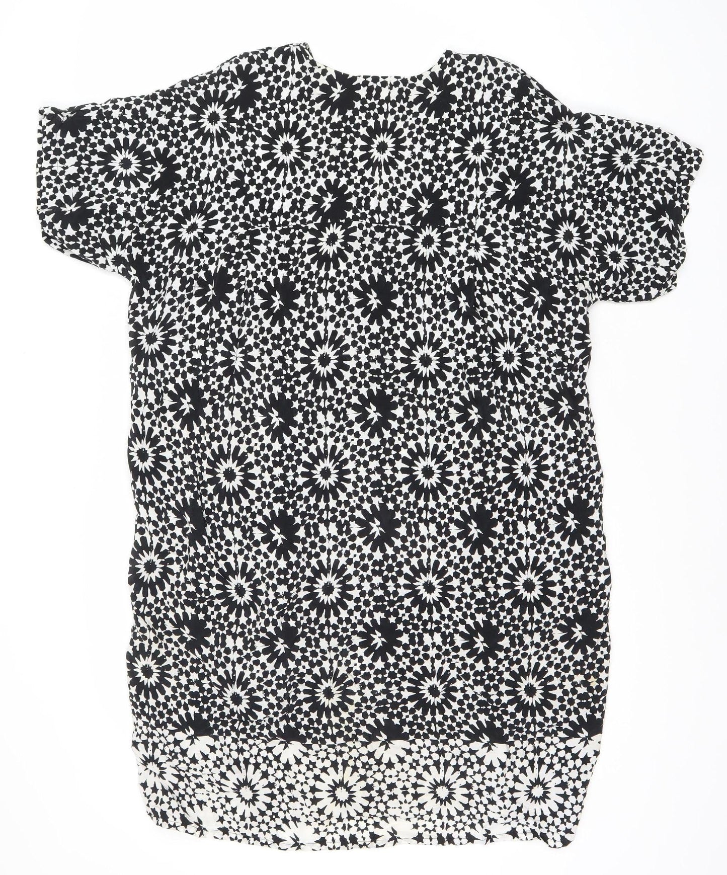 Whistles Women's Black White Geometric Dress UK 16