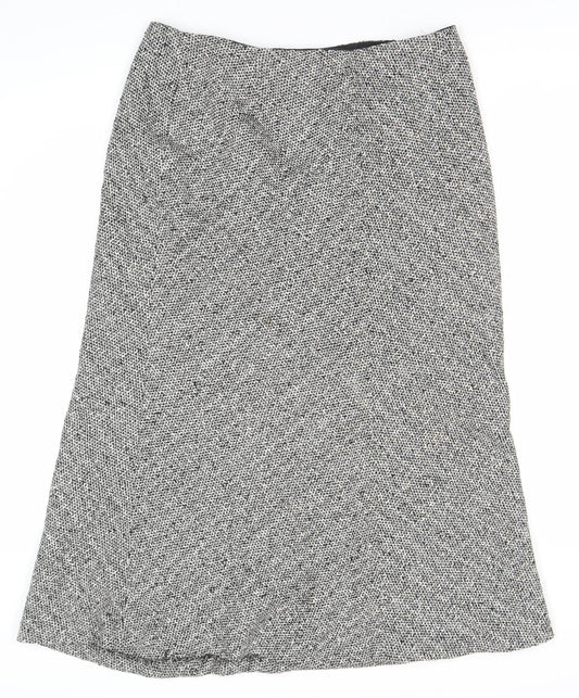 Viyella Petite Women's Grey Herringbone Skirt Size 12