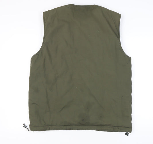 Champion Men's Green Waistcoat L Casual Zip Pockets