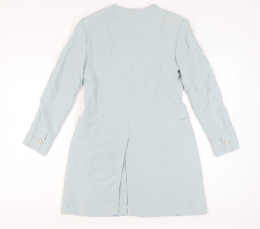 MaxMara Women's Blue Blazer, Size 12, Elegant Style
