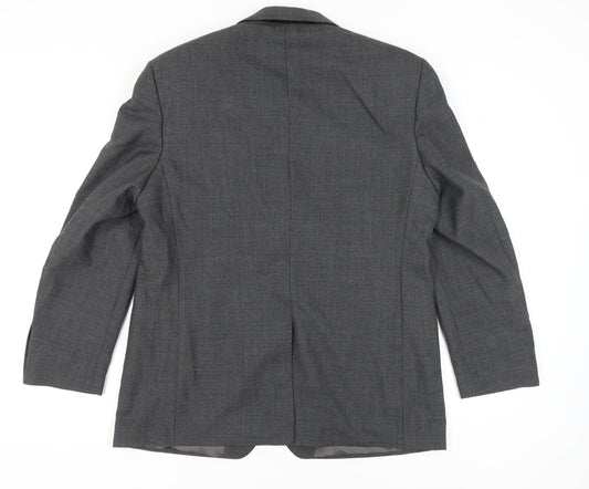 Burton Menswear Grey Wool Blazer Size 44R