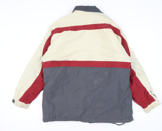 TOG24 Men's Grey Red Beige Puffer Jacket L