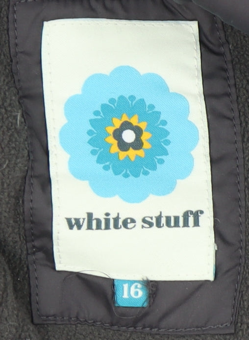 White Stuff Women's Black Padded Waistcoat Size 16