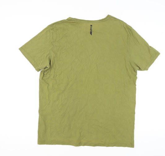 Jack & Jones Men's Green Graphic T-Shirt XL
