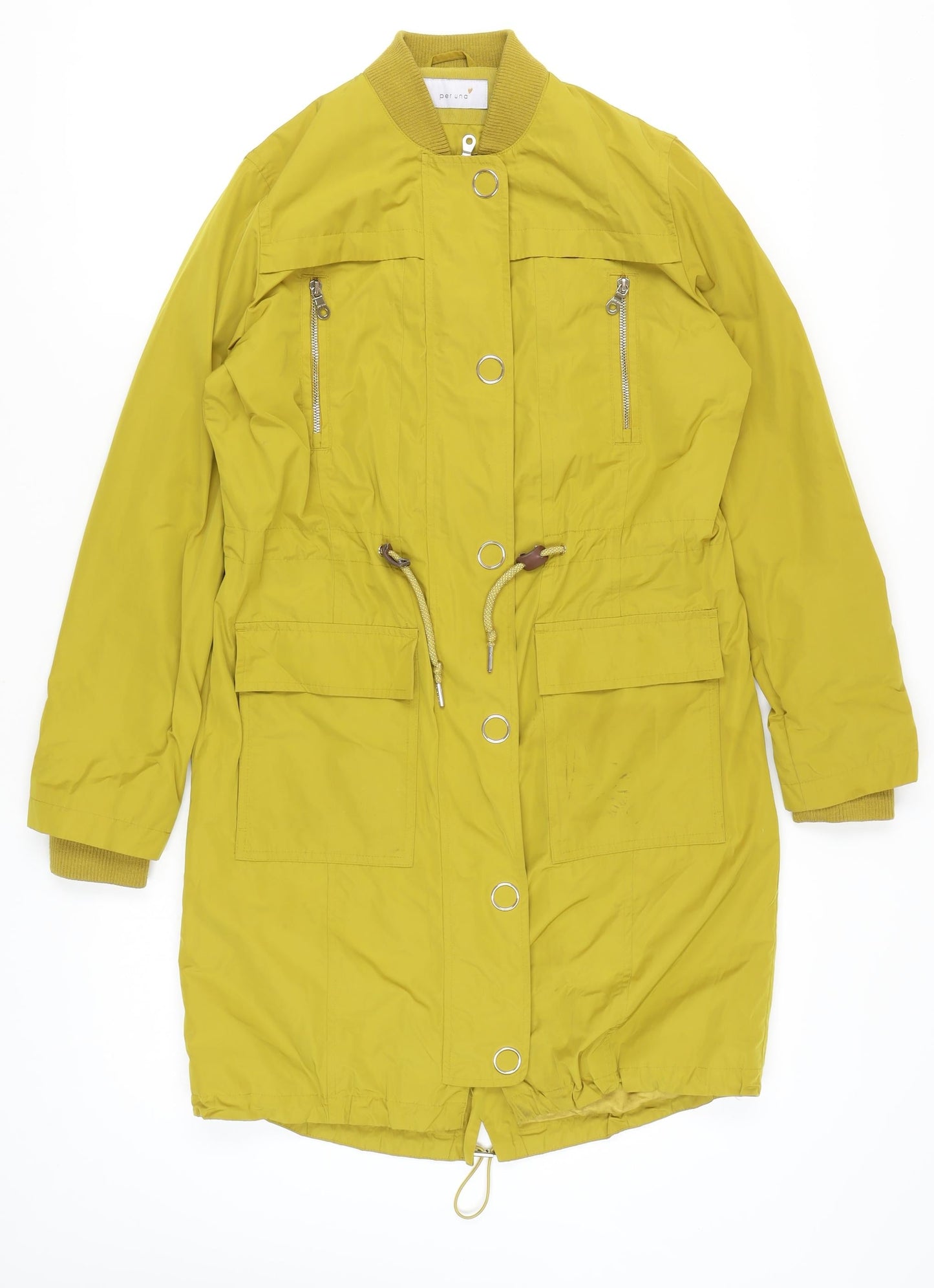 Marks and Spencer Yellow Women's Parka Jacket Size 10