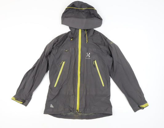 Haglöfs Women's Grey Rain Jacket Hooded Size 8