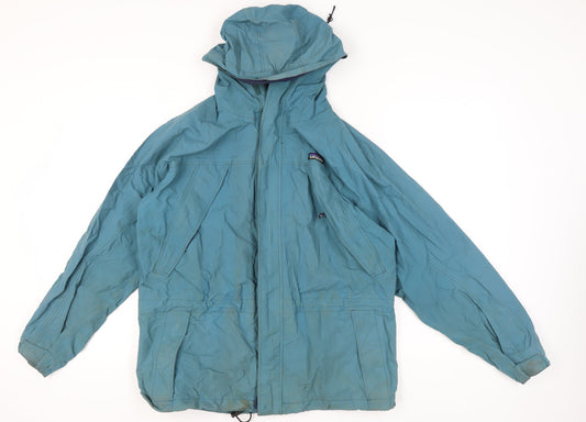 Patagonia Men's Blue Parka Jacket M - Hooded & Casual
