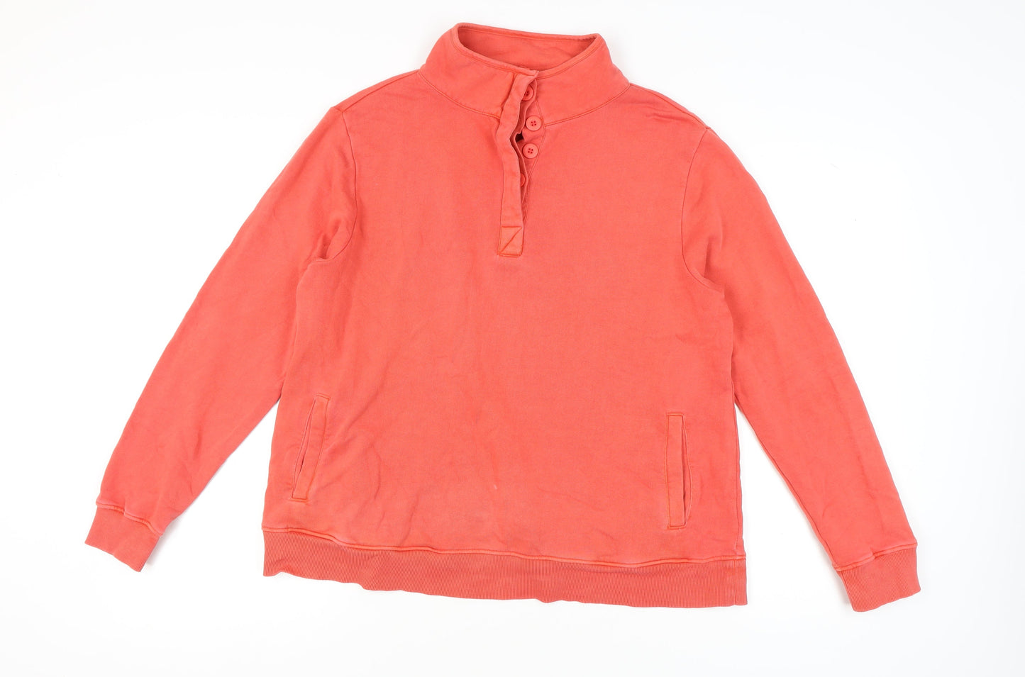 Womens UK 16 Regular Seasalt Cornwall Red Henley Sweatshirt