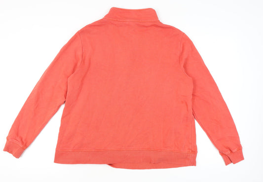 Seasalt Cornwall Women's Red Henley Sweatshirt Size 16