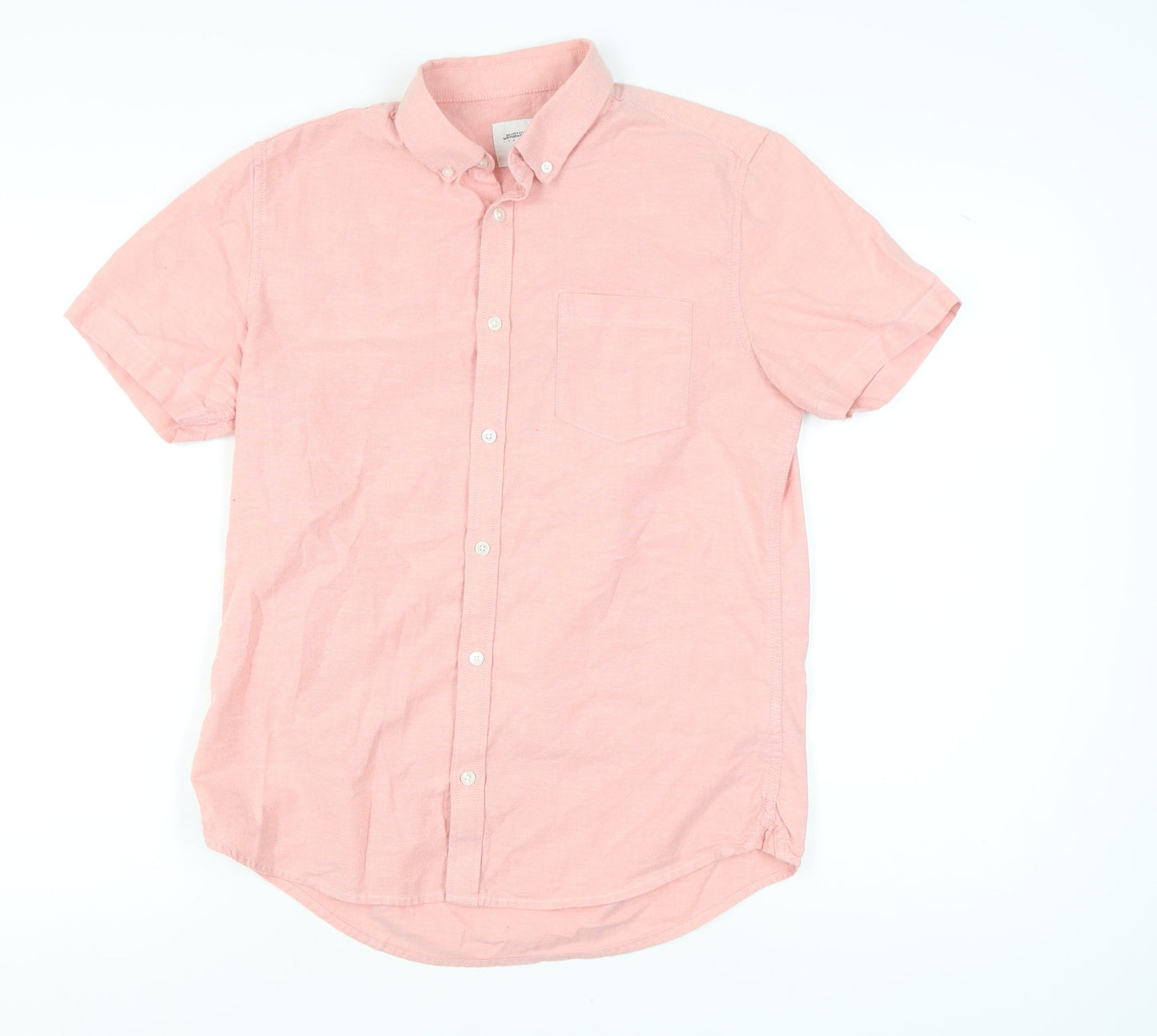 Burton Menswear London Pink Men's Short Sleeve Shirt M