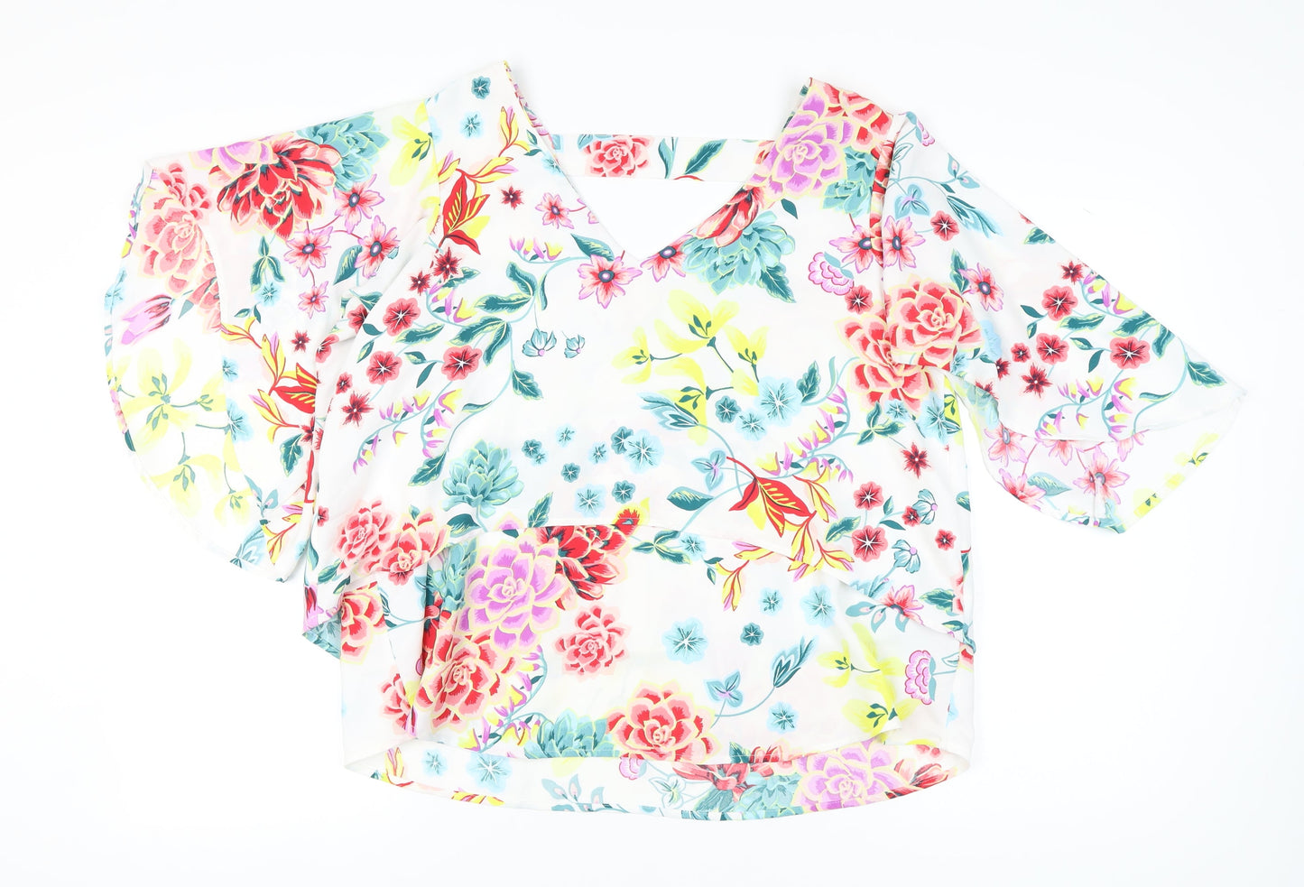 Marks and Spencer Women's Floral Blouse, Multicoloured, Size 16