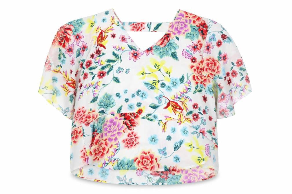 Marks and Spencer Women's Floral Blouse, Multicoloured, Size 16