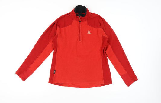 Haglöfs Women's Red Henley Fleece Sweatshirt M