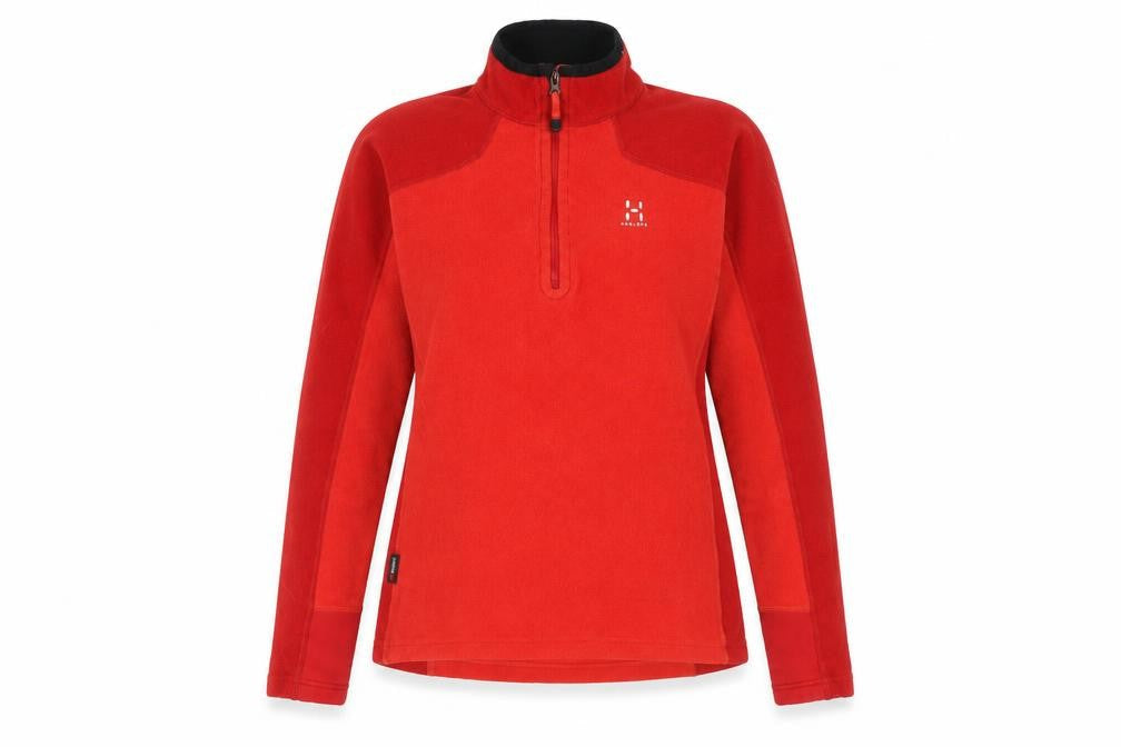 Womens UK M Regular Haglöfs Red Henley Sweatshirt